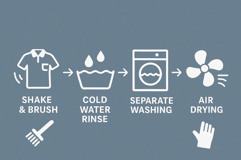 Removing Fiberglass from Work Clothes