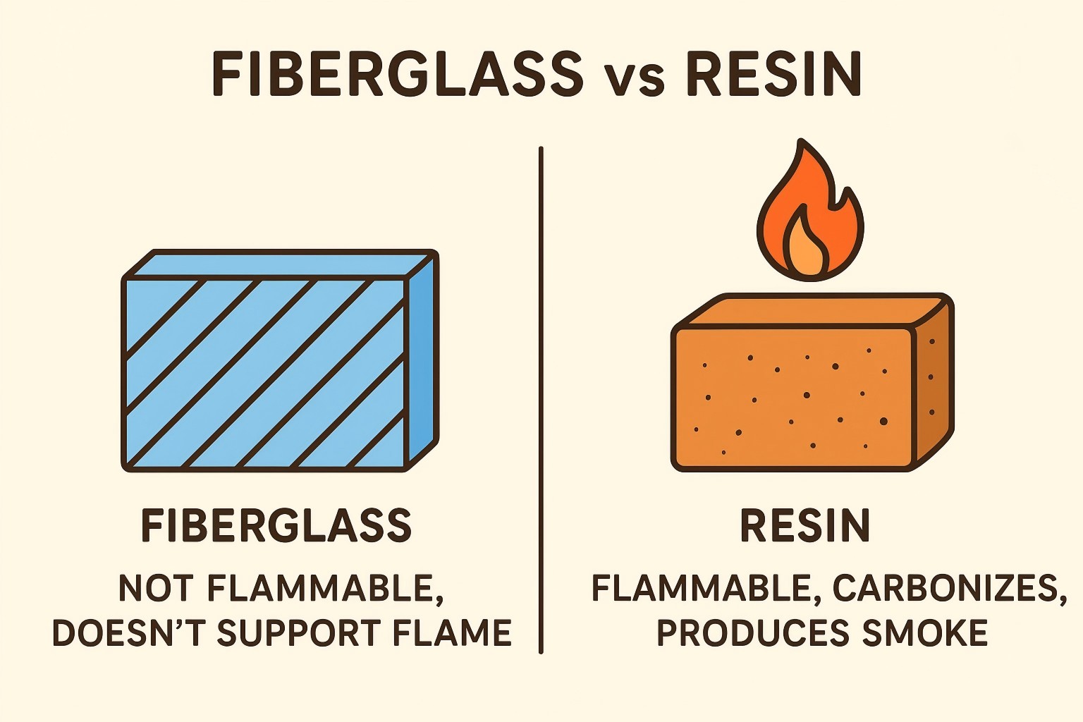 Fiberglass vs Resin