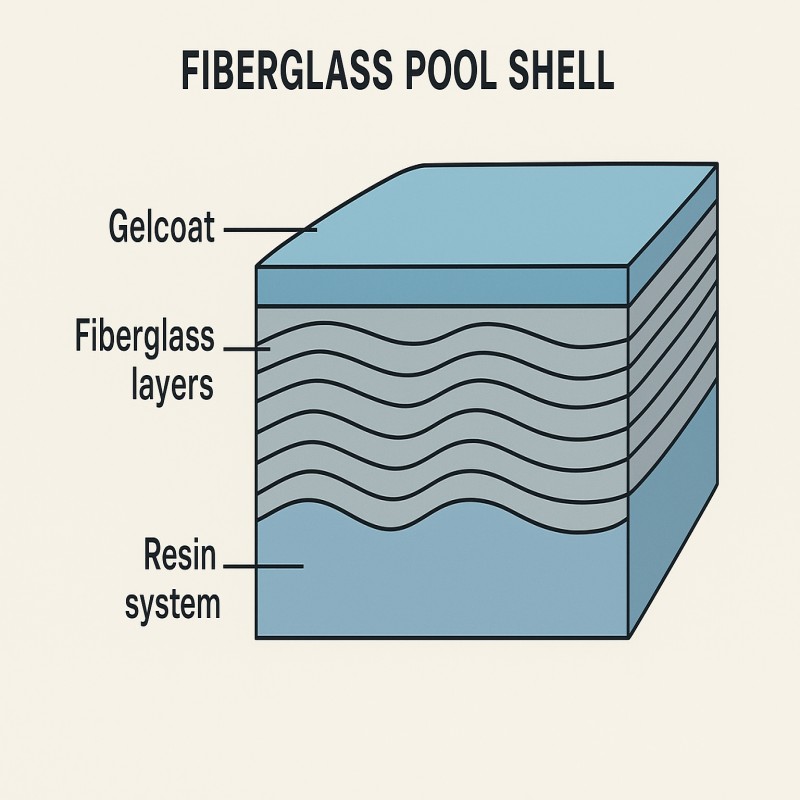 fiberglass pools shell