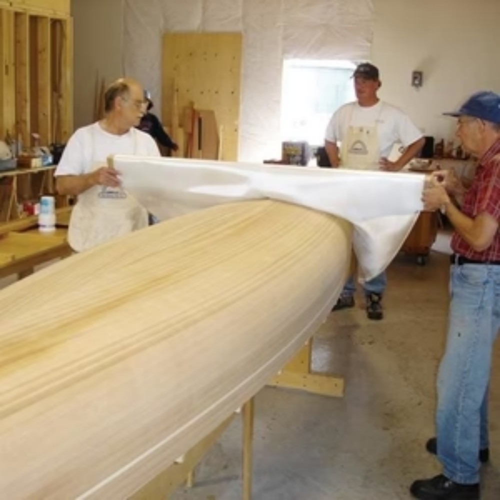 application of fiberglass cloth